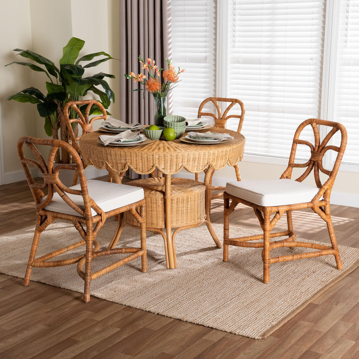 Anambas 5-Piece Rattan Dining Set by Wicker Fair