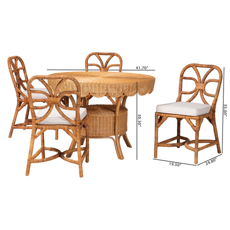 Anambas 5-Piece Rattan Dining Set by Wicker Fair