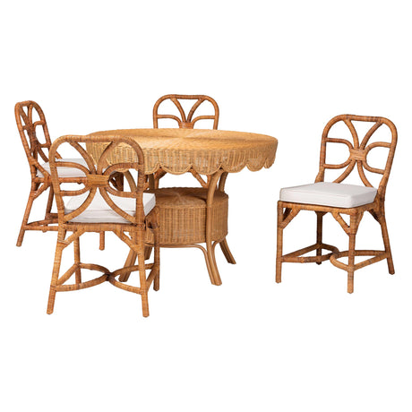 Anambas 5-Piece Rattan Dining Set by Wicker Fair