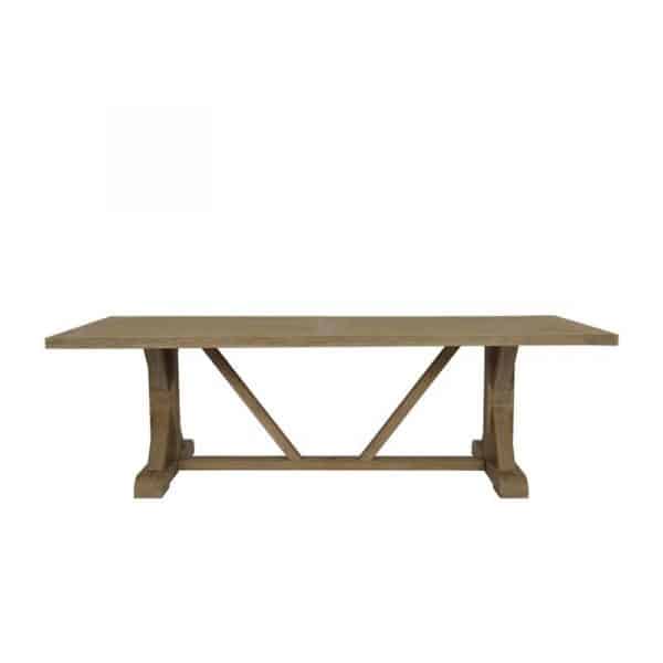 Coastal Teak Outdoor 94" Trestle Dining Table by Sunset West Model 5501-TRD94