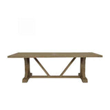 Coastal Teak Outdoor 94" Trestle Dining Table by Sunset West Model 5501-TRD94