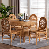 Troy 5-Piece Rattan Dining Set by Wicker Fair