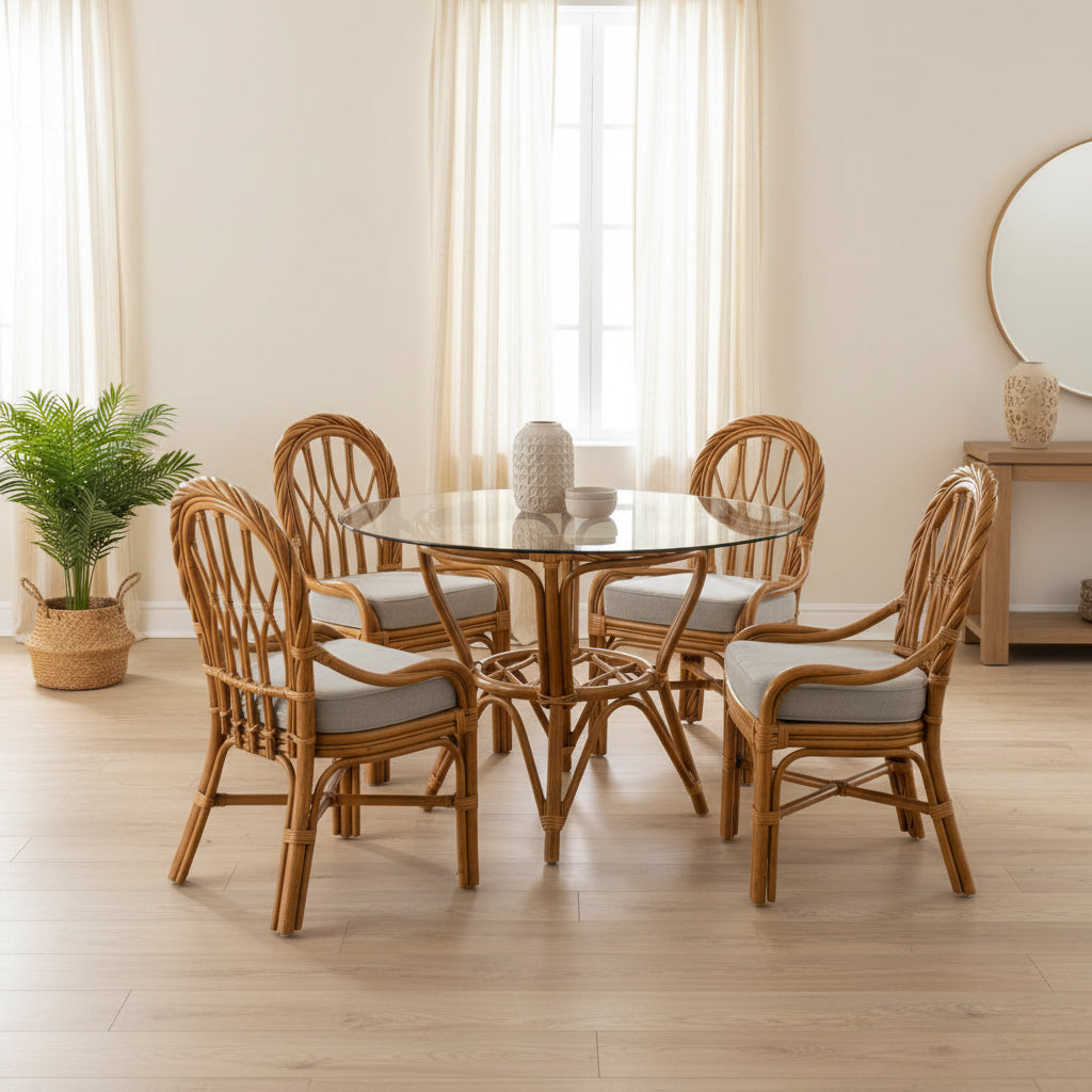 New Twist Round Dining Set Model 3320-SET from South Sea Rattan