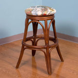 Universal Rattan Backless Swivel Barstools or Counterstools UNI104 from Alexander and Sheriden with Cushions Made in USA