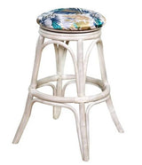 Universal Rattan Backless Swivel Barstools or Counterstools UNI104 from Alexander and Sheriden with Cushions Made in USA