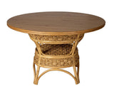 Vanatu Rattan and Wood 48 Inch Round Dining Table from Capris Furniture Model TB310