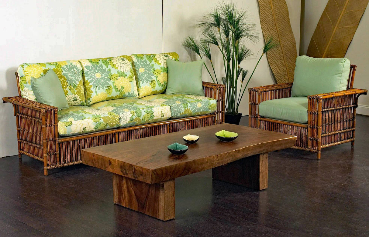 Waterside 2 Pc Rattan Living Room Set Model WE-SET By Designer Wicker Tribor
