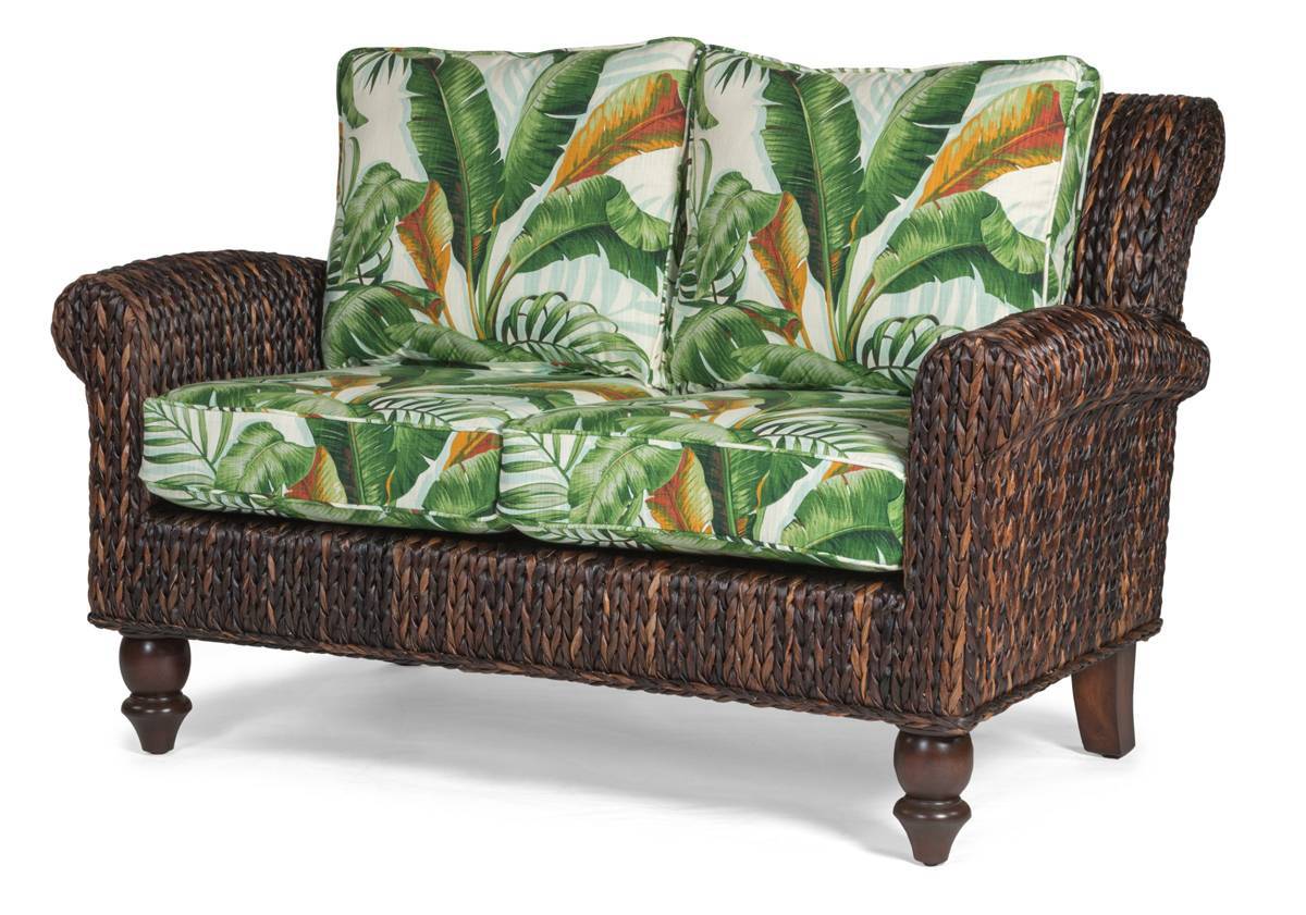 West Indies Rattan Loveseat Model WI-02 By Designer Wicker Tribor