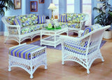 Boston Harbor White or Whitewash Rattan Rocker Model BHR-WF by Wicker Fair