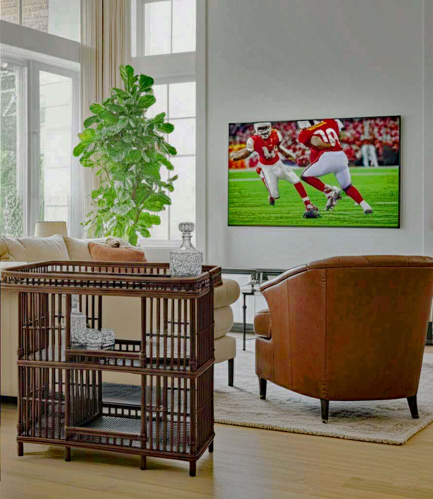 Williamsburg Rattan Coffee Finish Counter Height Bar Table WL-27 by Designer Wicker Tribor