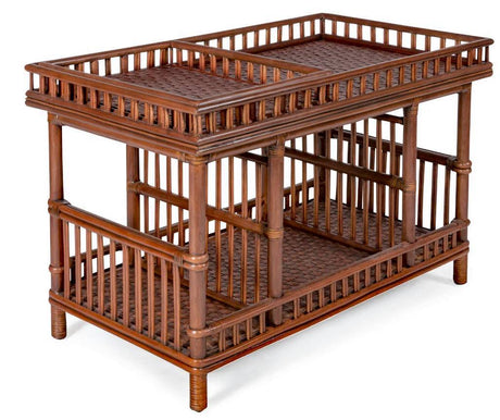 Williamsburg Rattan Sofa and Coffee Table 2 Pc Set by Designer Wicker Tribor – Choice of Cushions Made in the USA