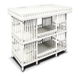 Williamsburg Rattan White Counter Height Bar Table WL-27 by Designer Wicker Tribor