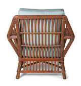 Williamsburg Rattan Arm Chair in Coffee Finish with Deep Seating Comfort