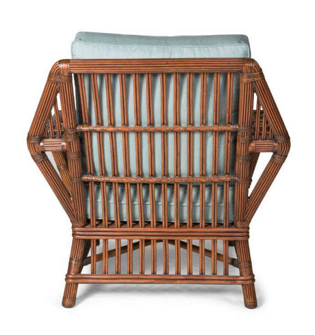 Williamsburg Rattan Rocker in Coffee Finish with Deep Seating Comfort