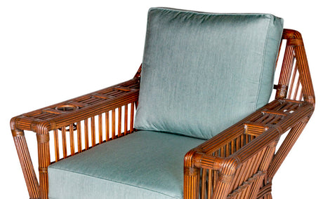Williamsburg Rattan Rocker in Coffee Finish with Deep Seating Comfort