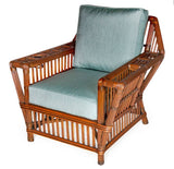 Williamsburg Rattan Arm Chair in Coffee Finish with Deep Seating Comfort