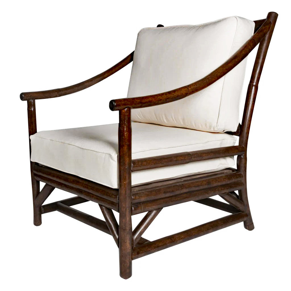 Woodland Rattan Lounge Chair with Deep Seating Comfort by Designer Wicker Tribor