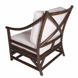 Woodland Rattan Lounge Chair with Deep Seating Comfort by Designer Wicker Tribor