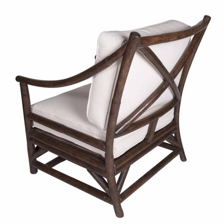 Woodland Rattan Lounge Chair with Deep Seating Comfort by Designer Wicker Tribor