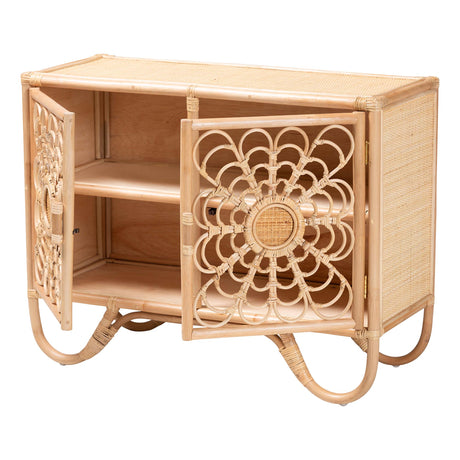 Maida Natural Rattan Storage Cabinet by Wicker Fair