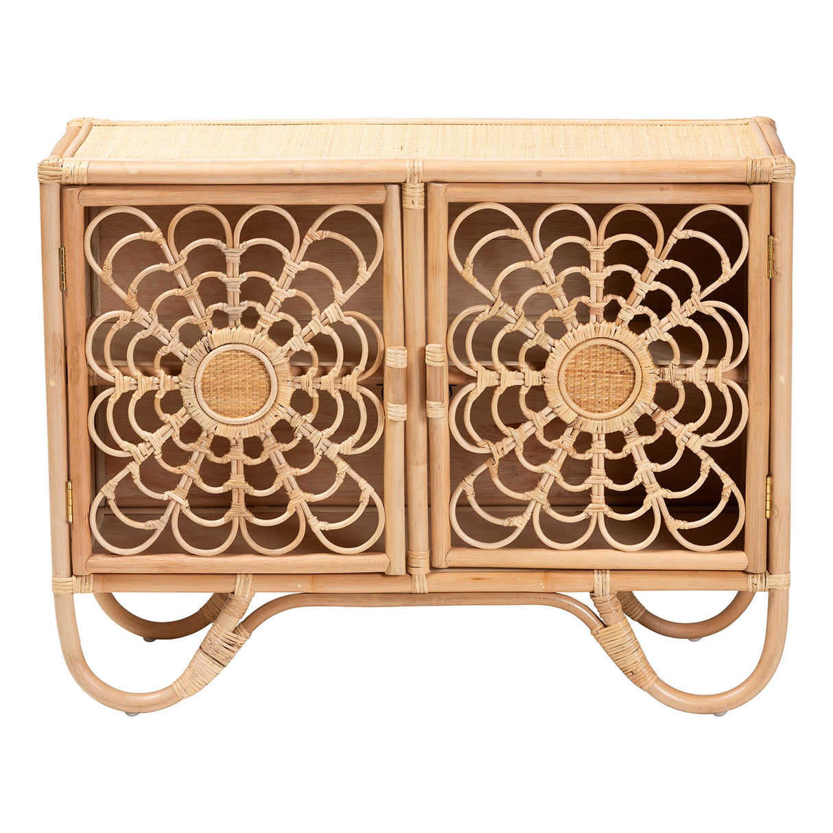 Maida Natural Rattan Storage Cabinet by Wicker Fair