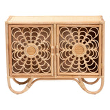 Maida Natural Rattan Storage Cabinet by Wicker Fair