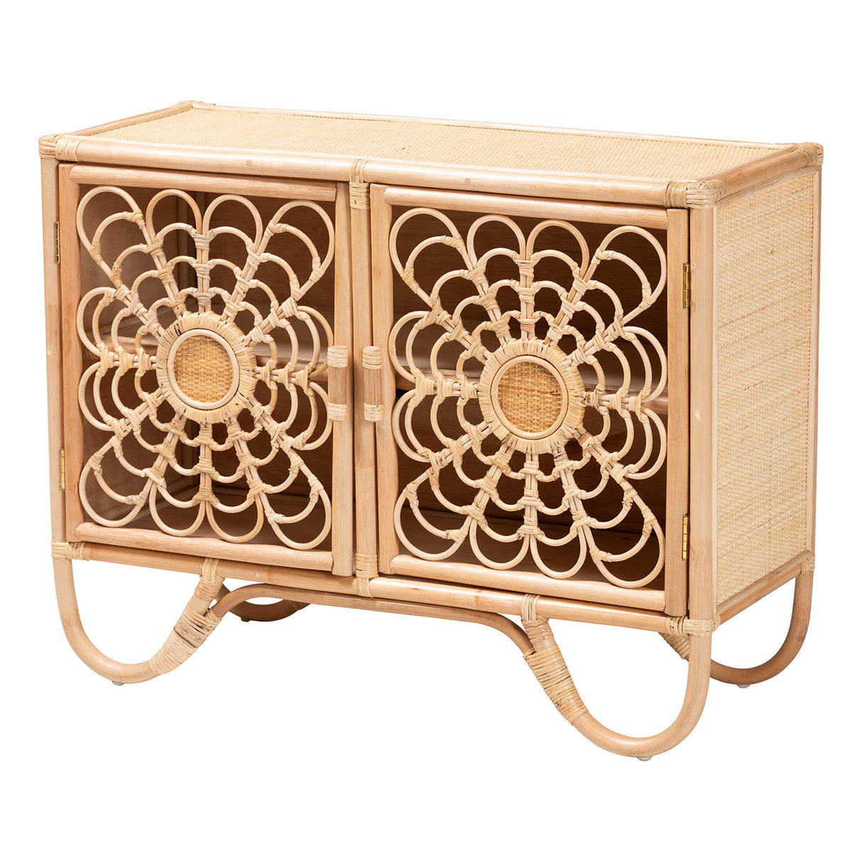 Maida Natural Rattan Storage Cabinet by Wicker Fair