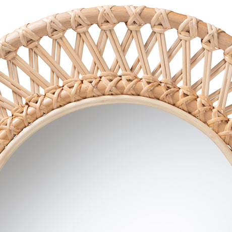 Borneo Natural Rattan Wall Mirror by Wicker Fair
