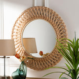 Borneo Natural Rattan Wall Mirror by Wicker Fair