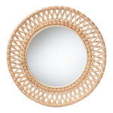 Borneo Natural Rattan Wall Mirror by Wicker Fair