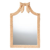 Palm Natural Rattan Wall Mirror by Wicker Fair
