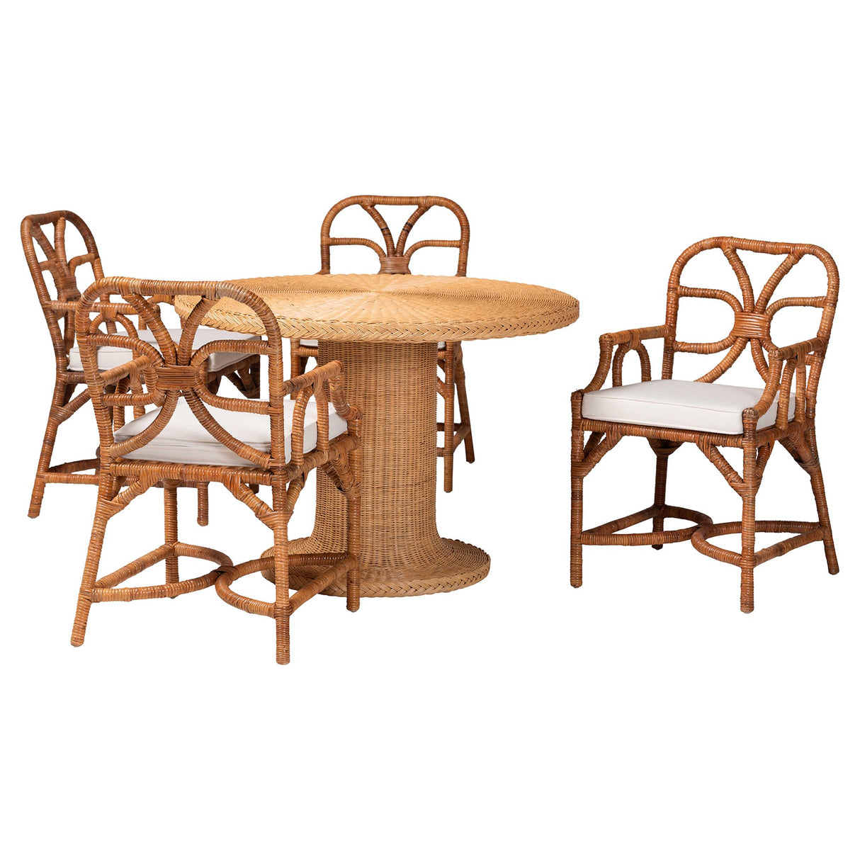 Tropico 5-Piece Rattan Dining Set by Wicker Fair