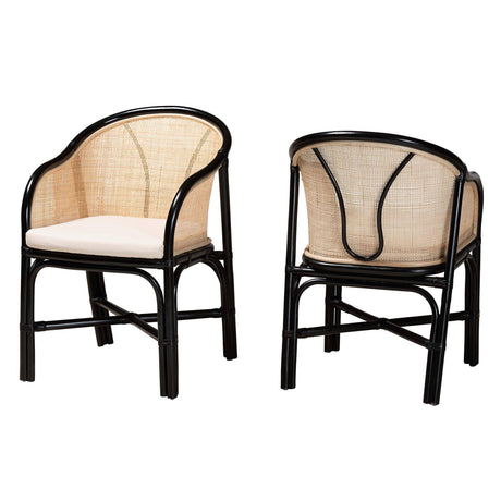 Waikiki Set-of-2 Wicker Fair Rattan Dining Chairs