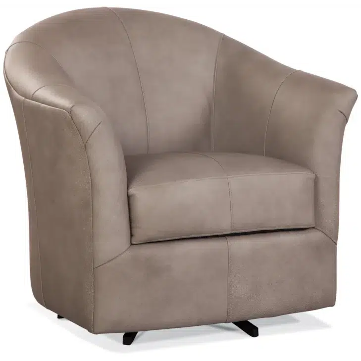Weston Leather Swivel Chair by Braxton Culler Made in the USA Model 635-L05
