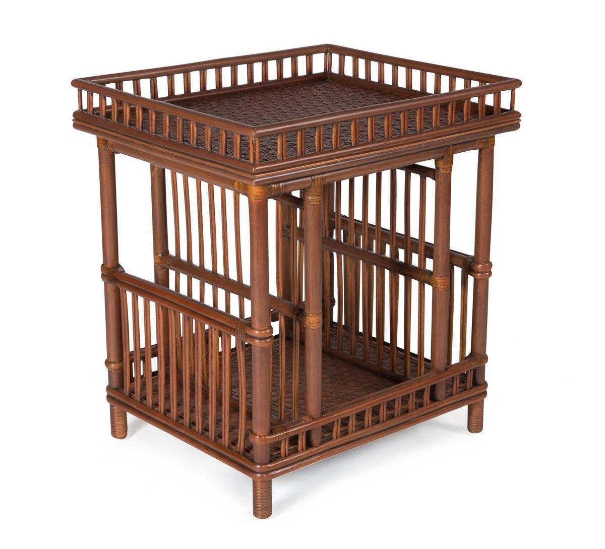 Williamsburg Rattan Coffee Finish End Table WL-09 by Designer Wicker Tribor