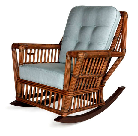 Williamsburg Rattan Rocker in Coffee Finish with Deep Seating Comfort