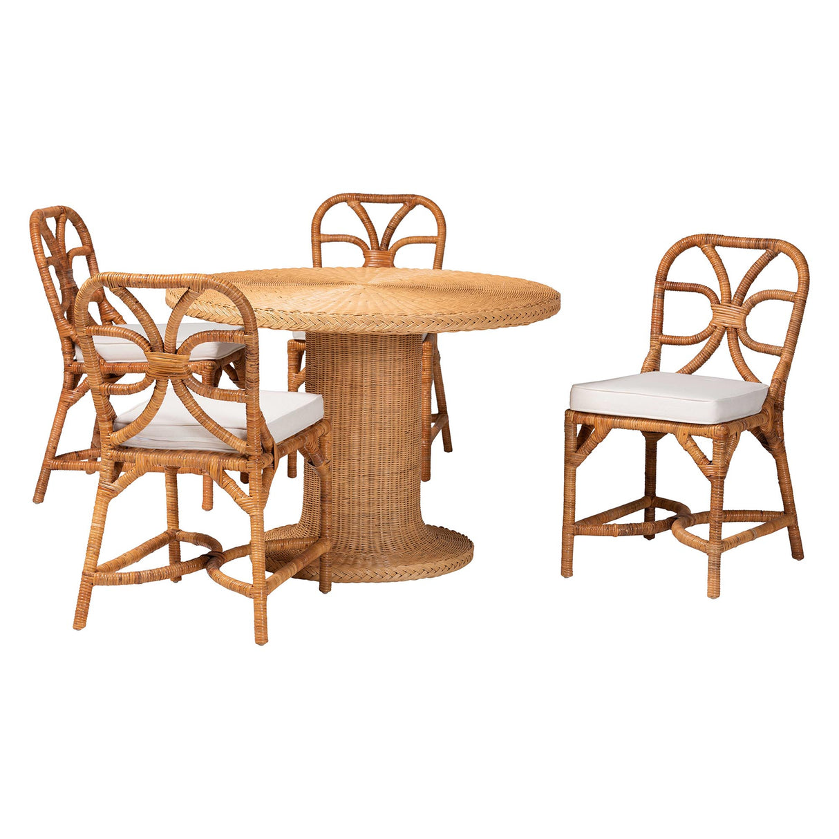 Winslow 5 Piece Rattan Dining Set by Wicker Fair