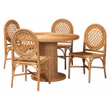 Winslow 5-Piece Rattan Dining Set by Wicker Fair