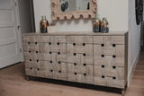 Wooden Weave 4-Door Credenza Model B32015-GREY By Seawinds Trading