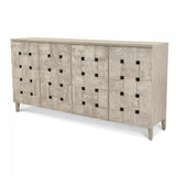 Wooden Weave 4-Door Credenza Model B32015-GREY By Seawinds Trading