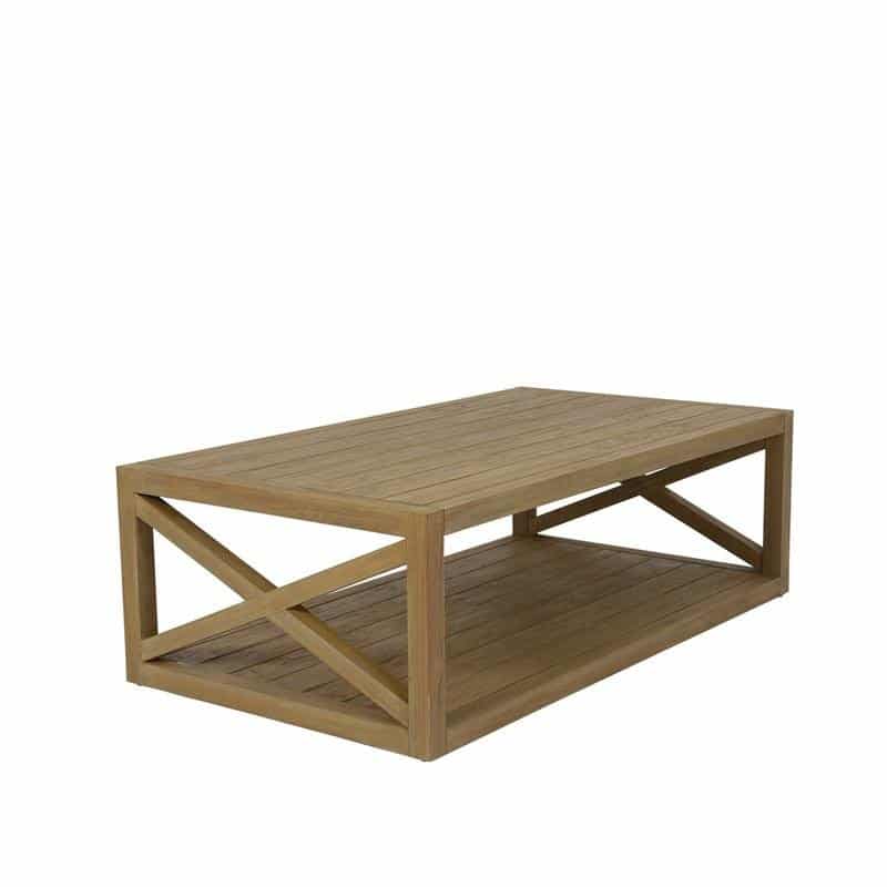 Coastal Teak Outdoor X Coffee Table by Sunset West Model 5501-XCT