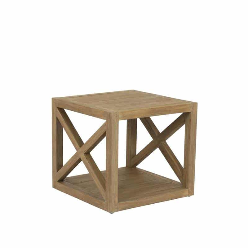 Coastal Teak Outdoor X End Table by Sunset West Model 5501-XET