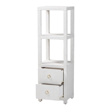 Grasscloth Tall Storage Cabinet by Wicker Fair