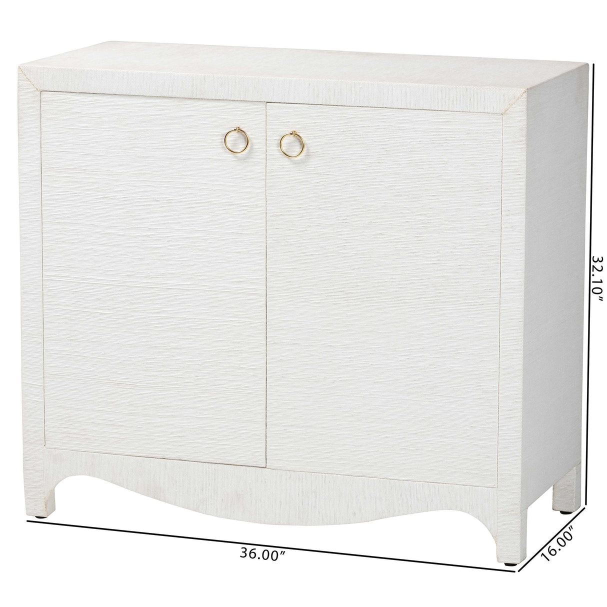 Flores Grasscloth Storage Cabinet by Wicker Fair