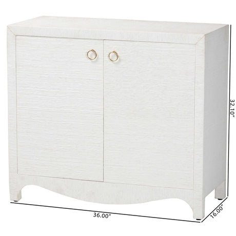 Flores Grasscloth Storage Cabinet by Wicker Fair