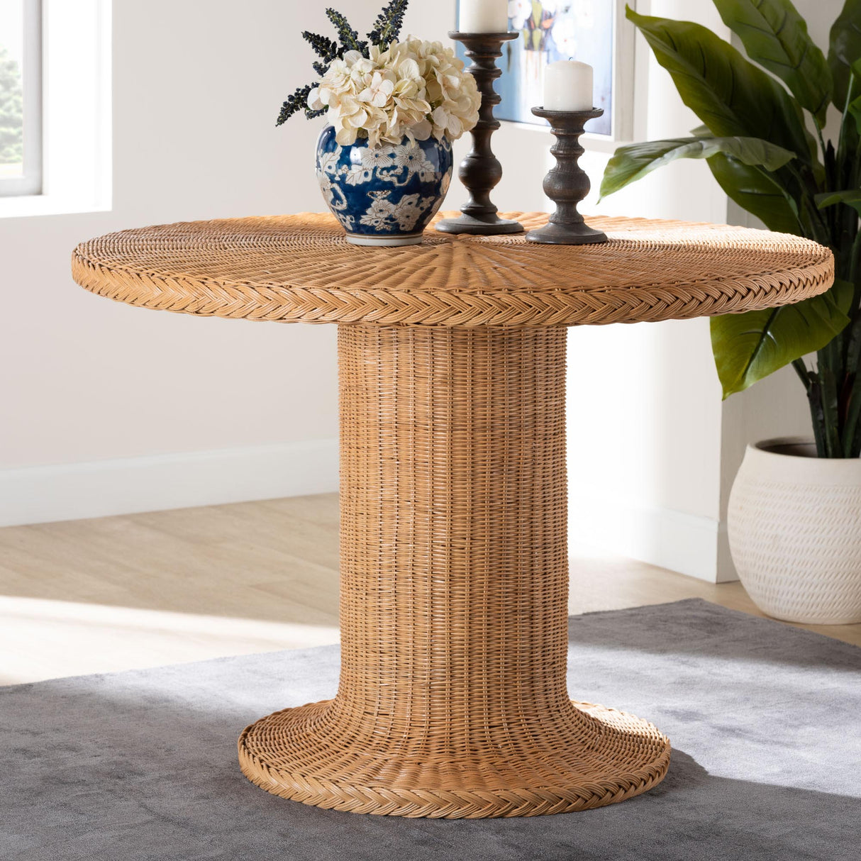 Wicker Fair Rattan Osaka 3 Pc Dining Nook Set