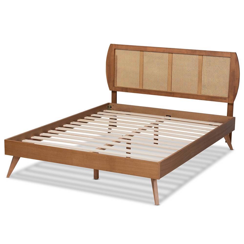 Altair Wood and Wicker Inspired Queen or King Size Bed