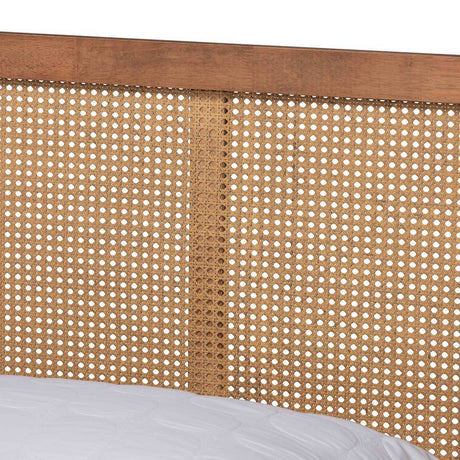 Altair Wood and Wicker Inspired Queen or King Size Bed