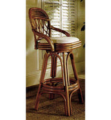 Antigua Swivel Barstool or Counterstool 3109 South Sea Rattan with Cushions Made in USA