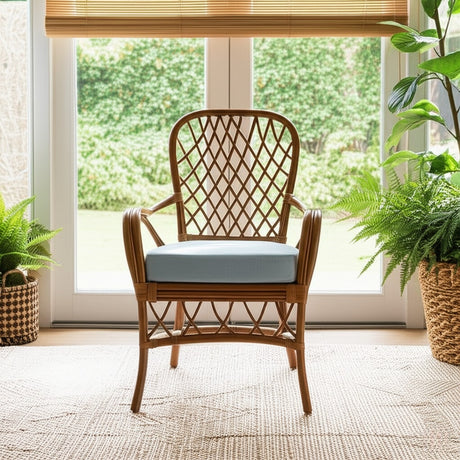Florida Dining Set with 4 Arm Chairs by Wicker Fair